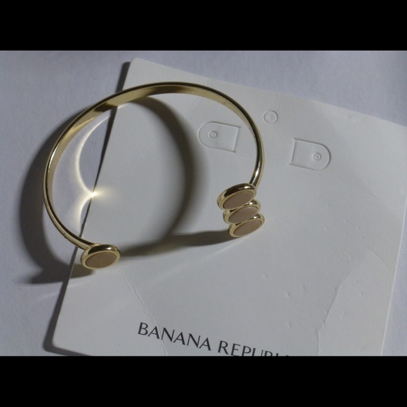 Banana republic bangle cuff gold cream brown - Picture 9 of 14